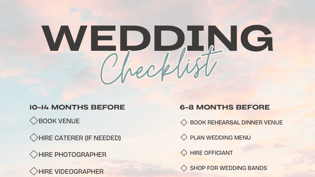 Destination Wedding Checklist