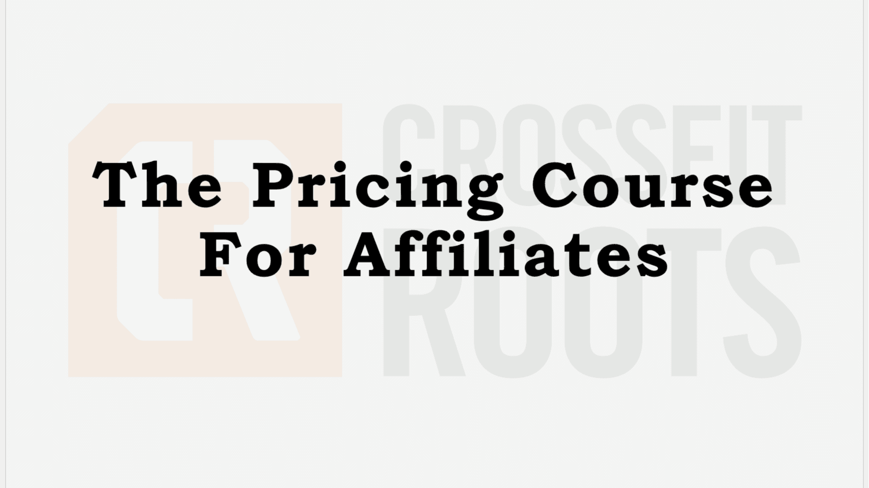 Pricing For Your Affiliate