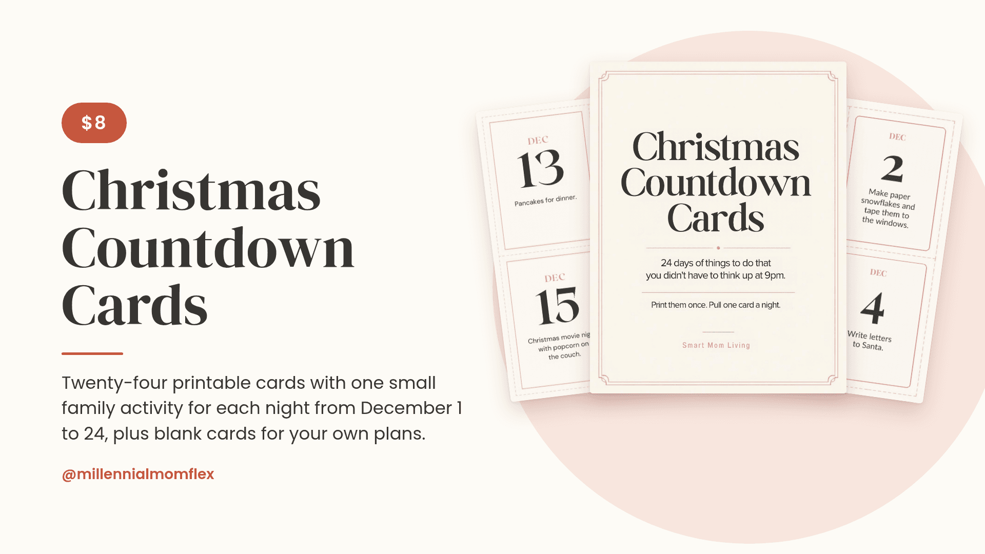 Christmas Countdown Cards (24 Family Activities)