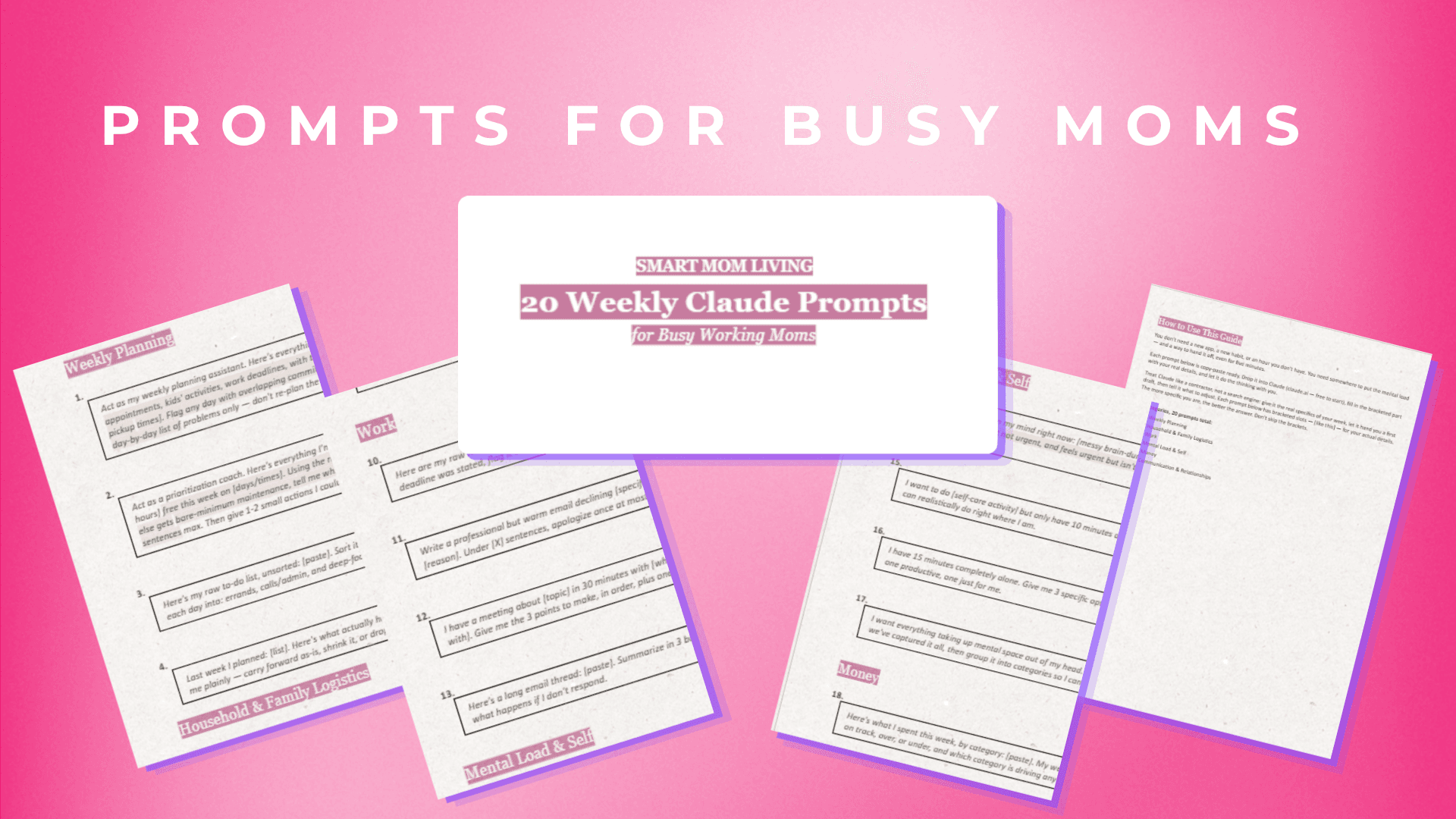20 Claude Prompts for Busy Moms