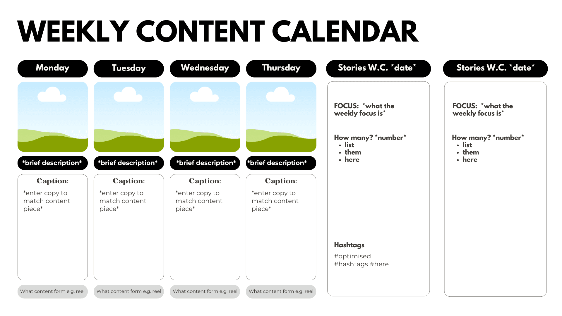 Get My Weekly Content Calendar Template!