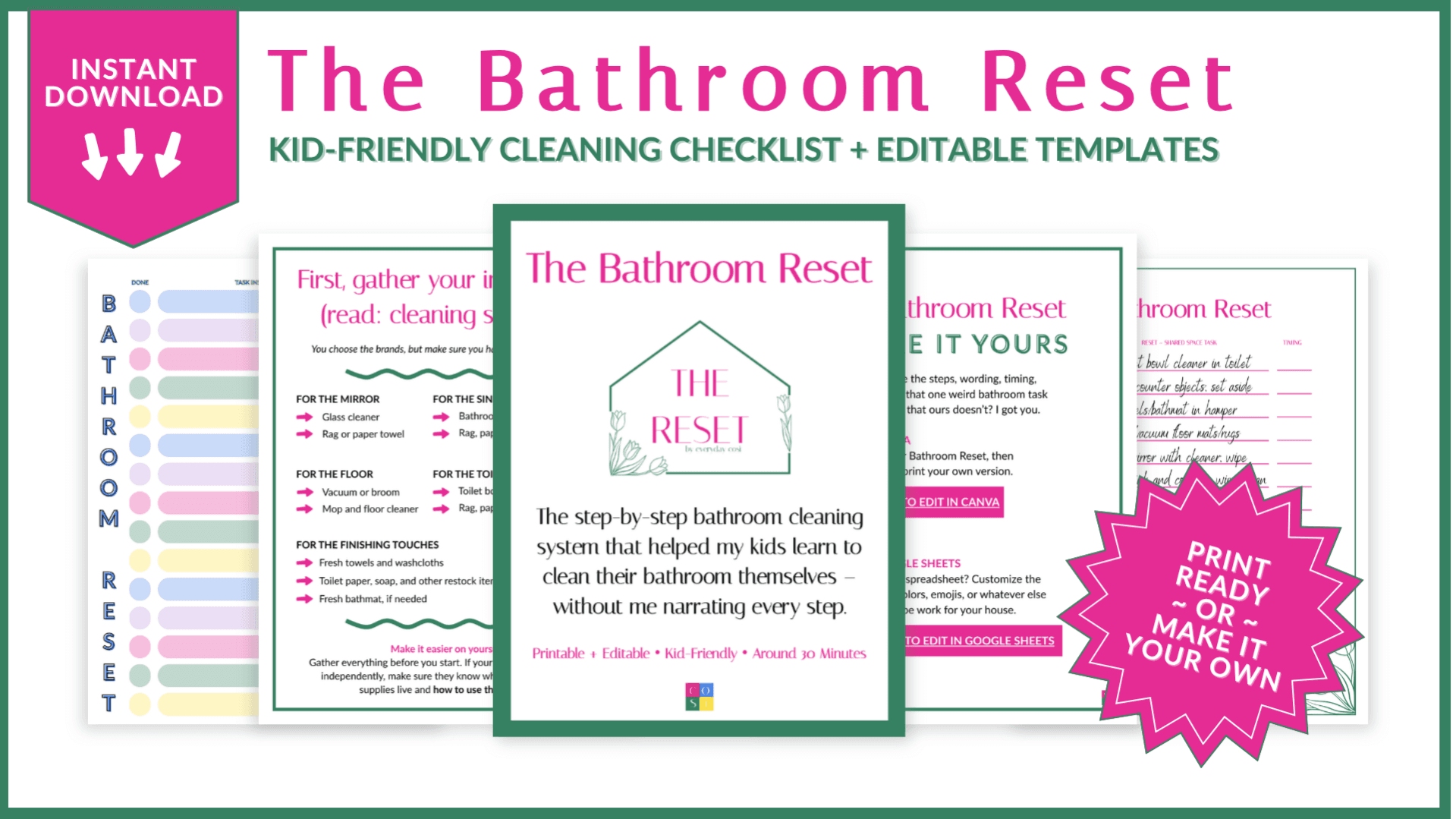 The Bathroom Reset by Everyday Così