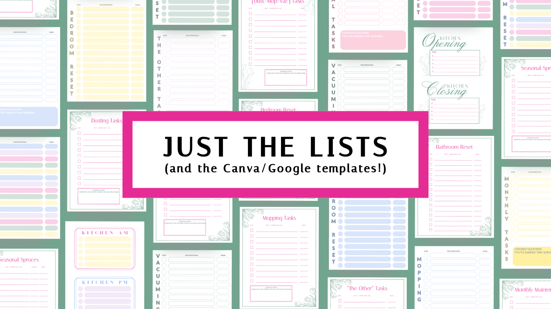 THE RESET > Just the Lists