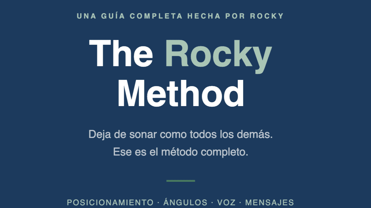 The Rocky Method-SPANISH