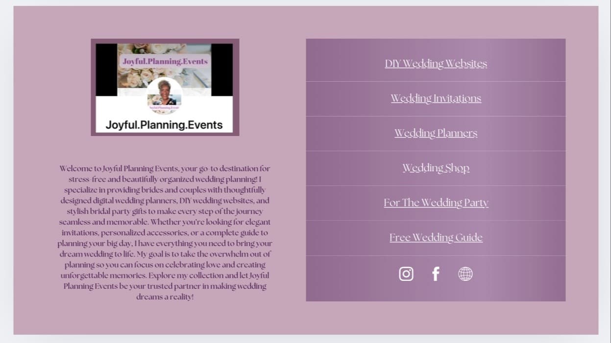 Joyful Planning Events Wedding Planning Guide