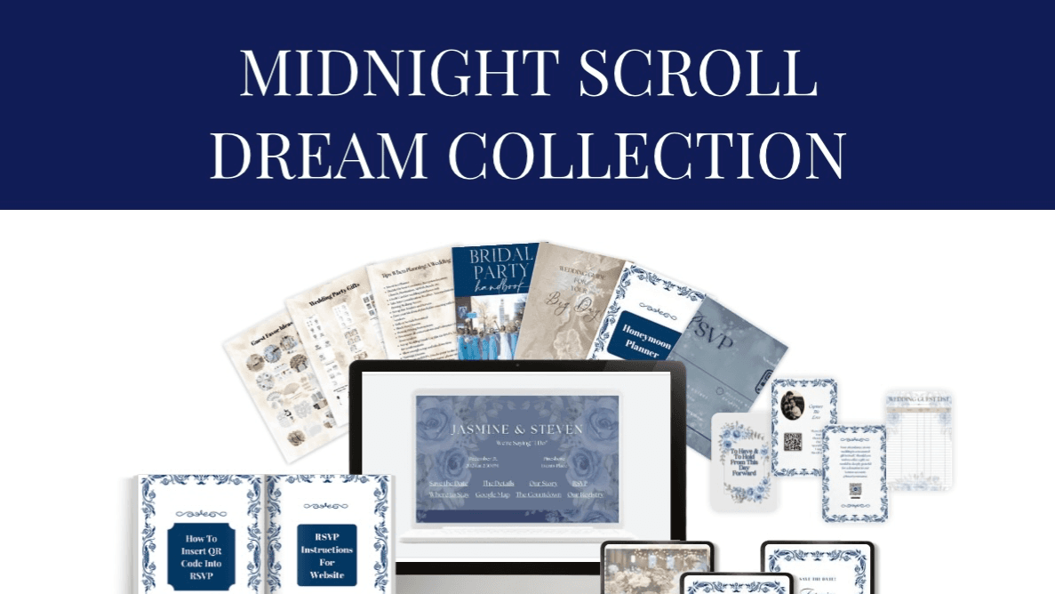 Midnight Scroll Wedding Day Dream Collection