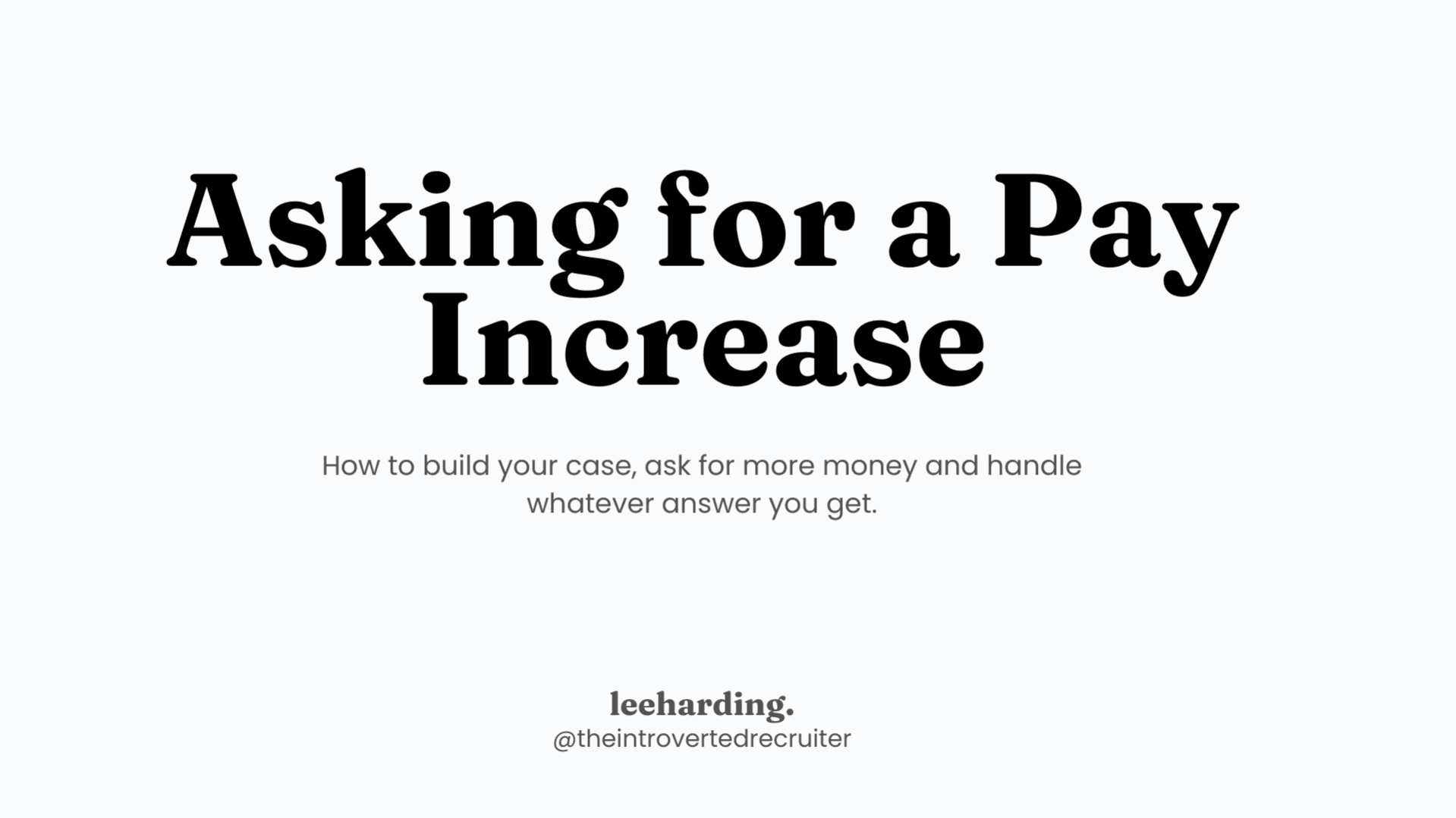 Asking for a Pay Increase