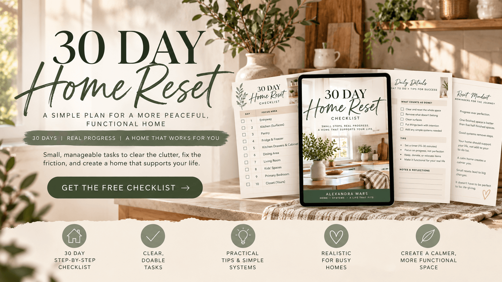 30 Day Home Reset Checklist
