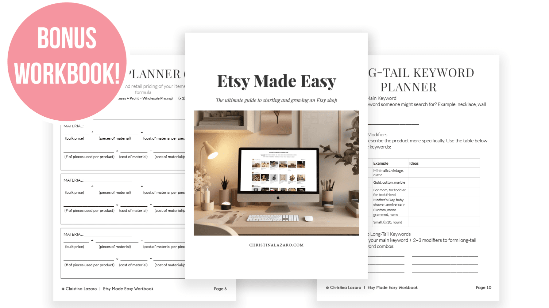 Etsy Made Easy E-book + Bonus Workbook!