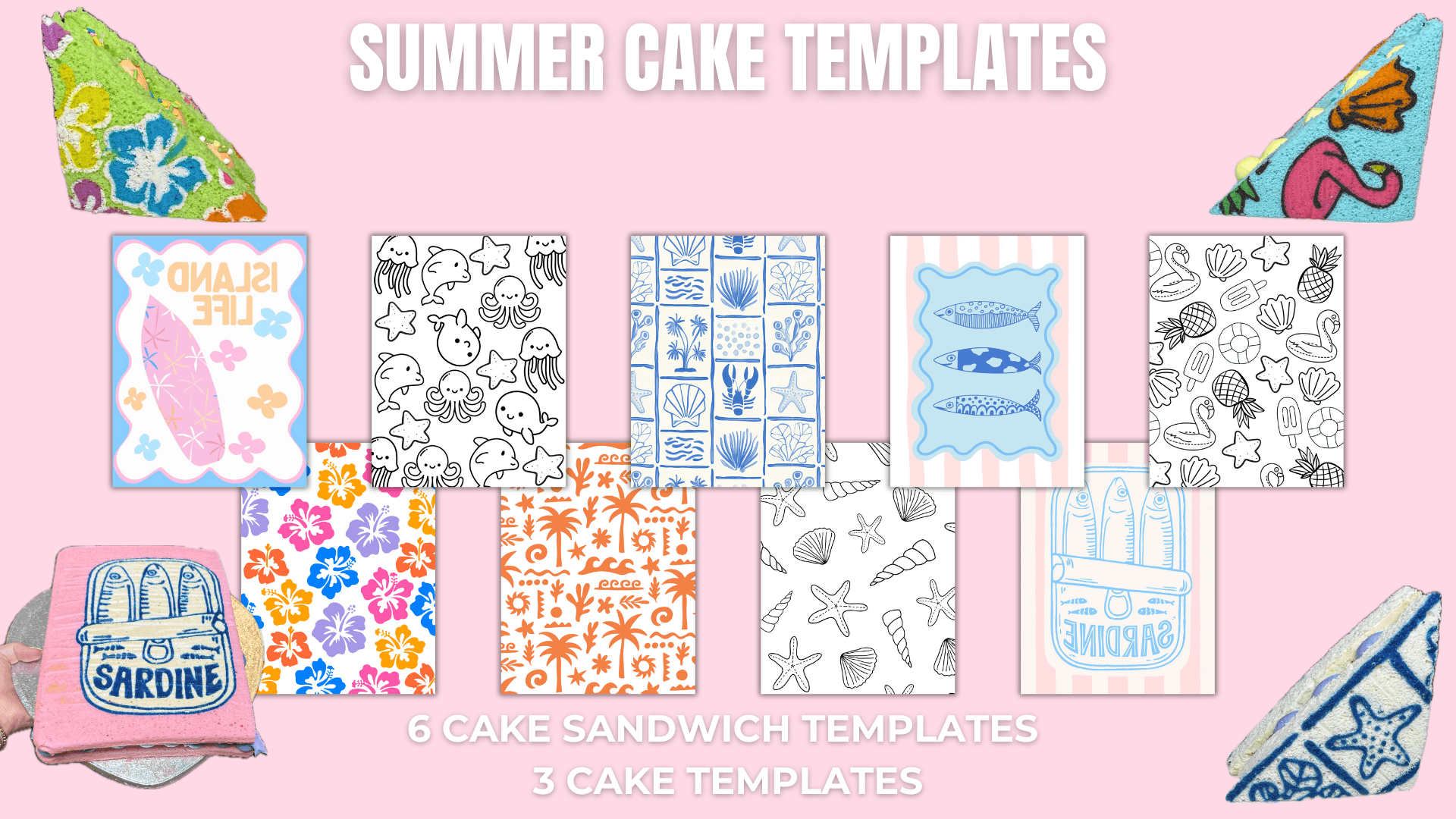 Summer Cake Templates