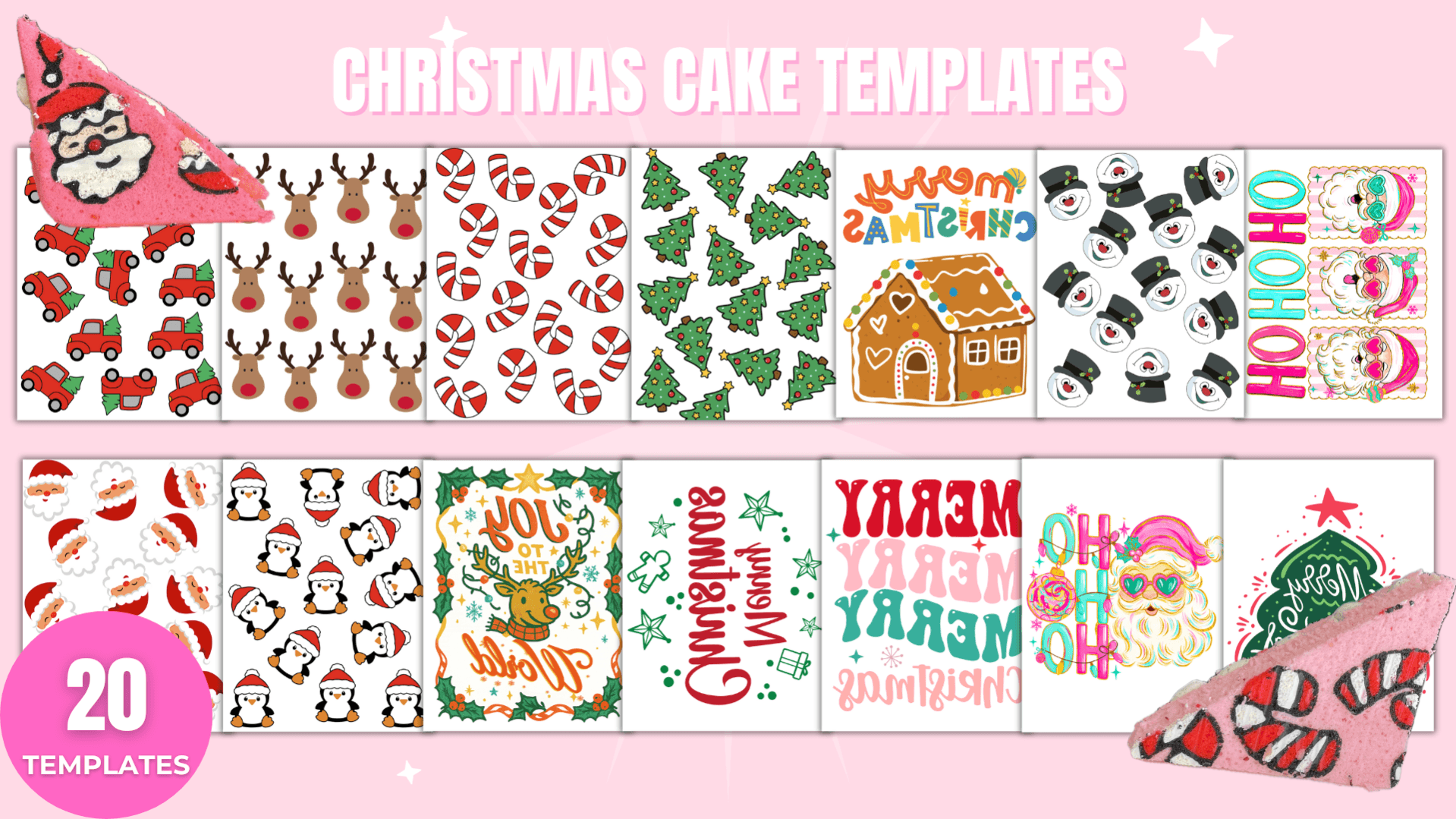 Christmas Cake Templates
