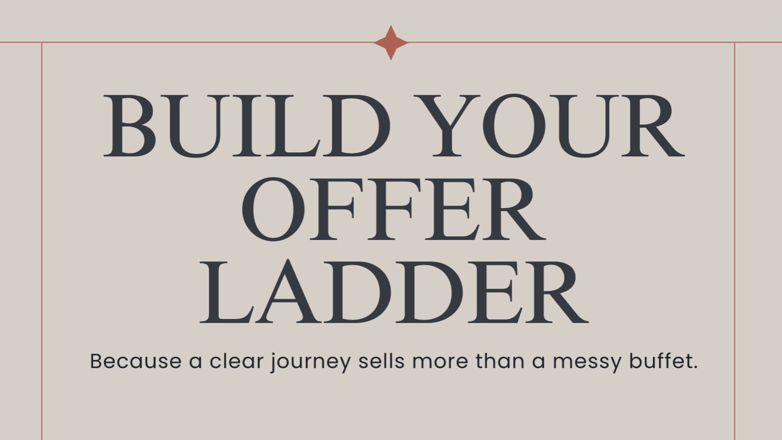 Build Your Offer Ladder