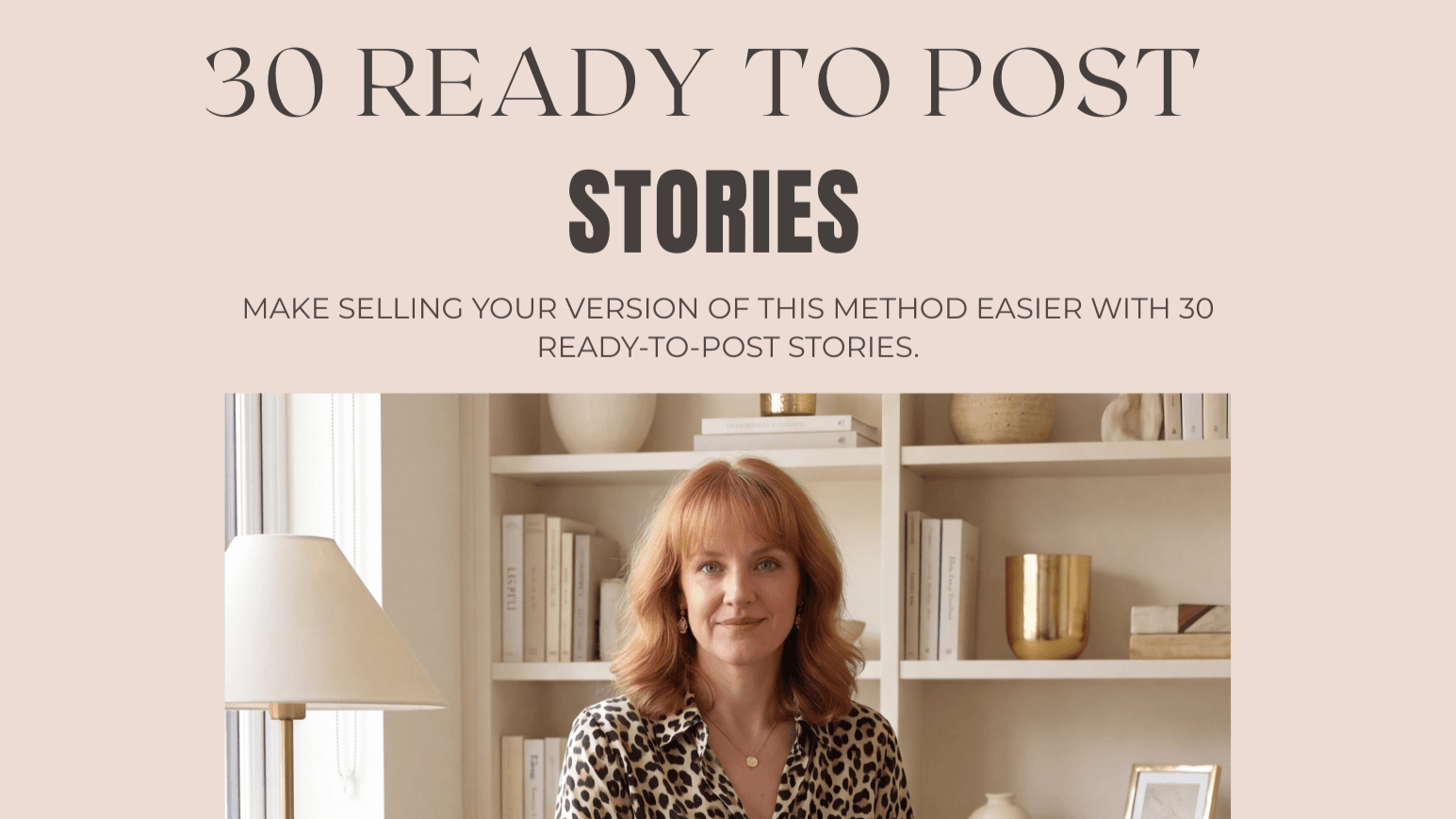 30 Ready To Post Stories w/resell rights