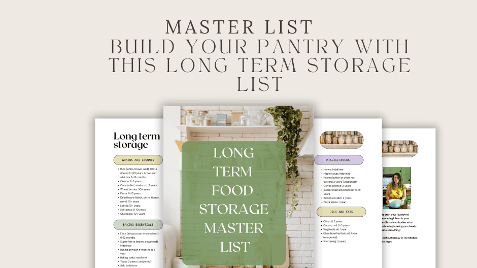 Free Long-Term Food Storage Master List