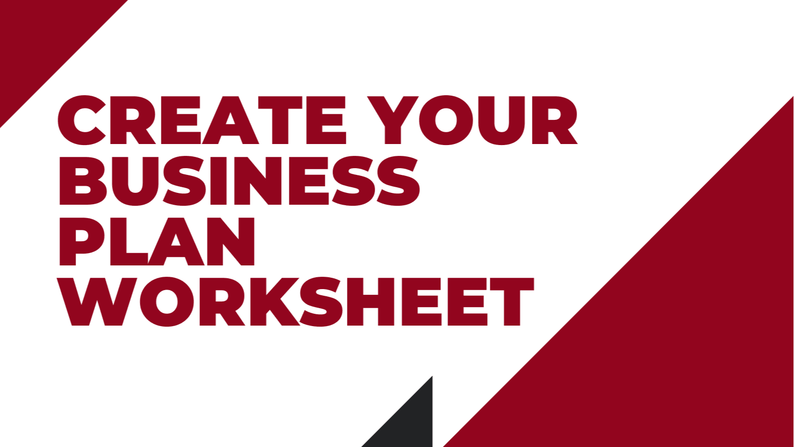 Business Plan Worksheet