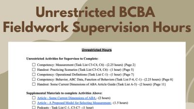 Unrestricted Fieldwork Hours