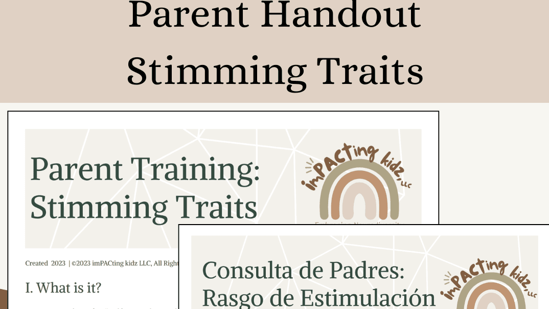 Parent Handout: Stimming Traits