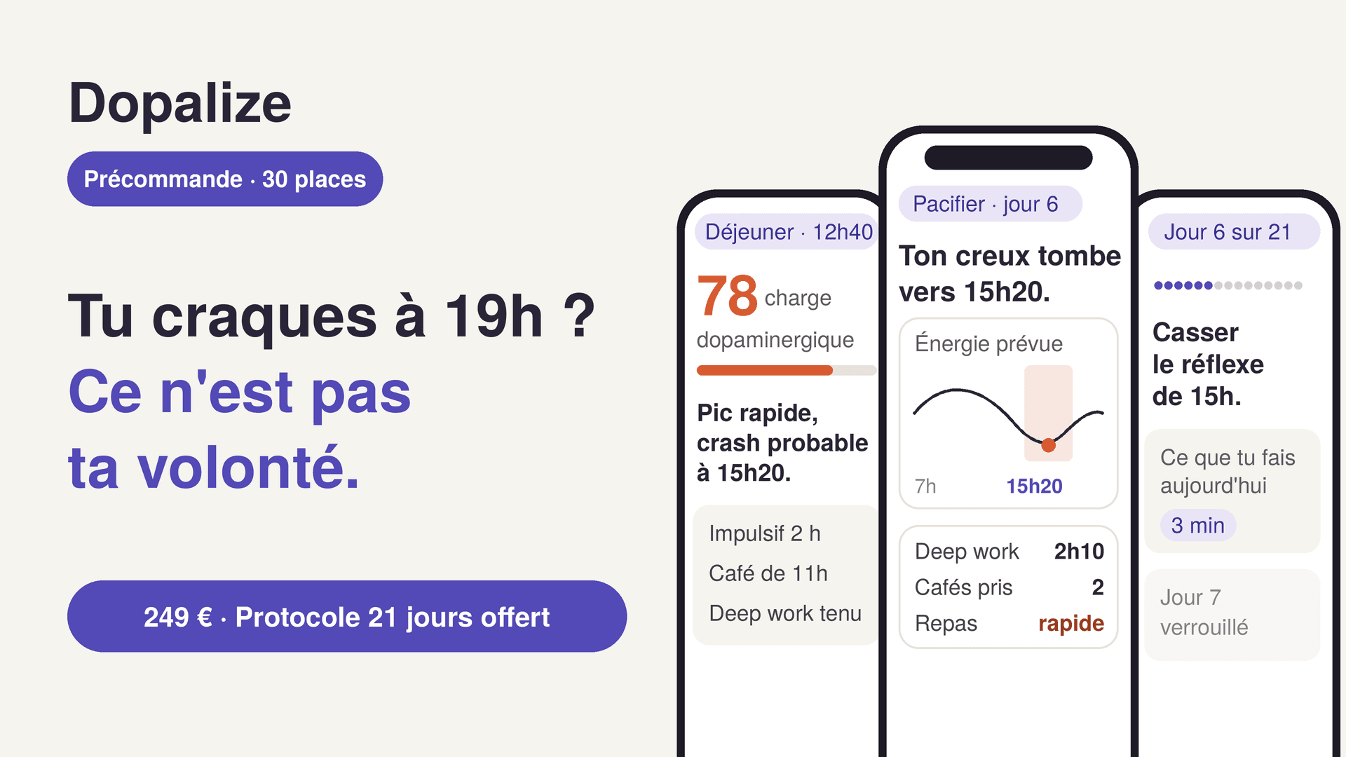 Dopalize : Offre des 30 premiers
