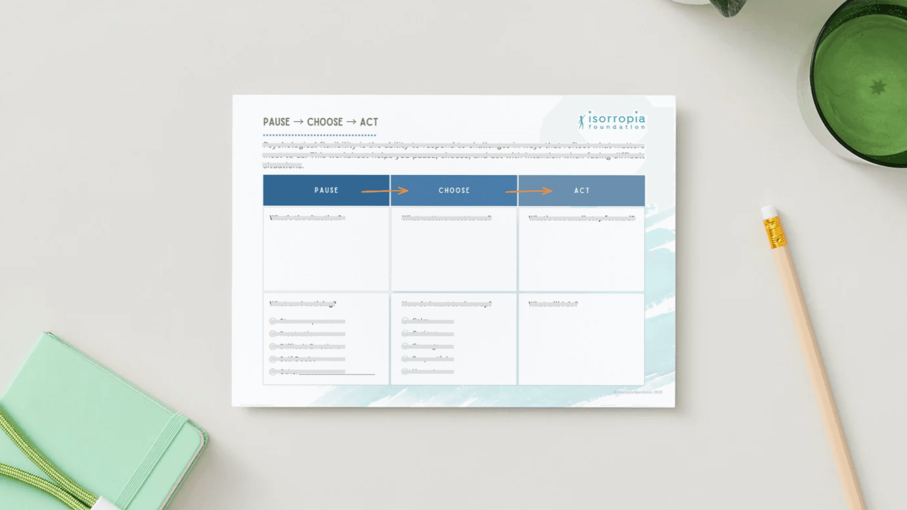 Pause → Choose → Act Worksheet