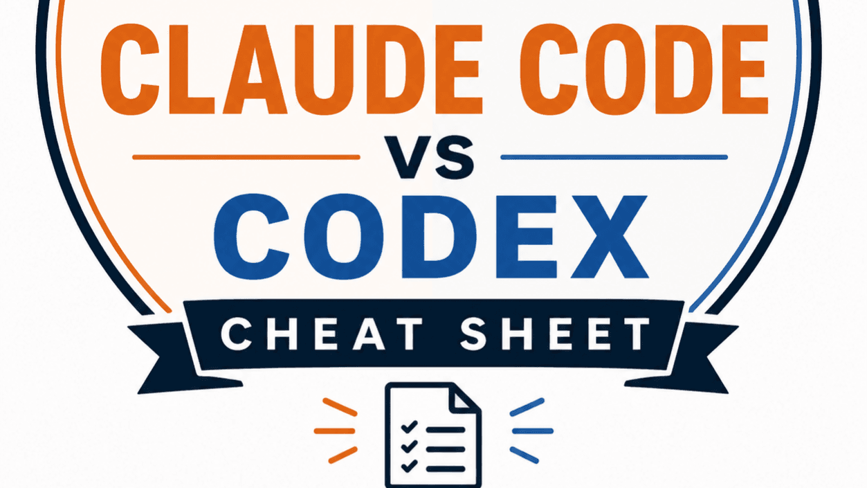 Free Cheat Sheet: Claude Code vs Codex