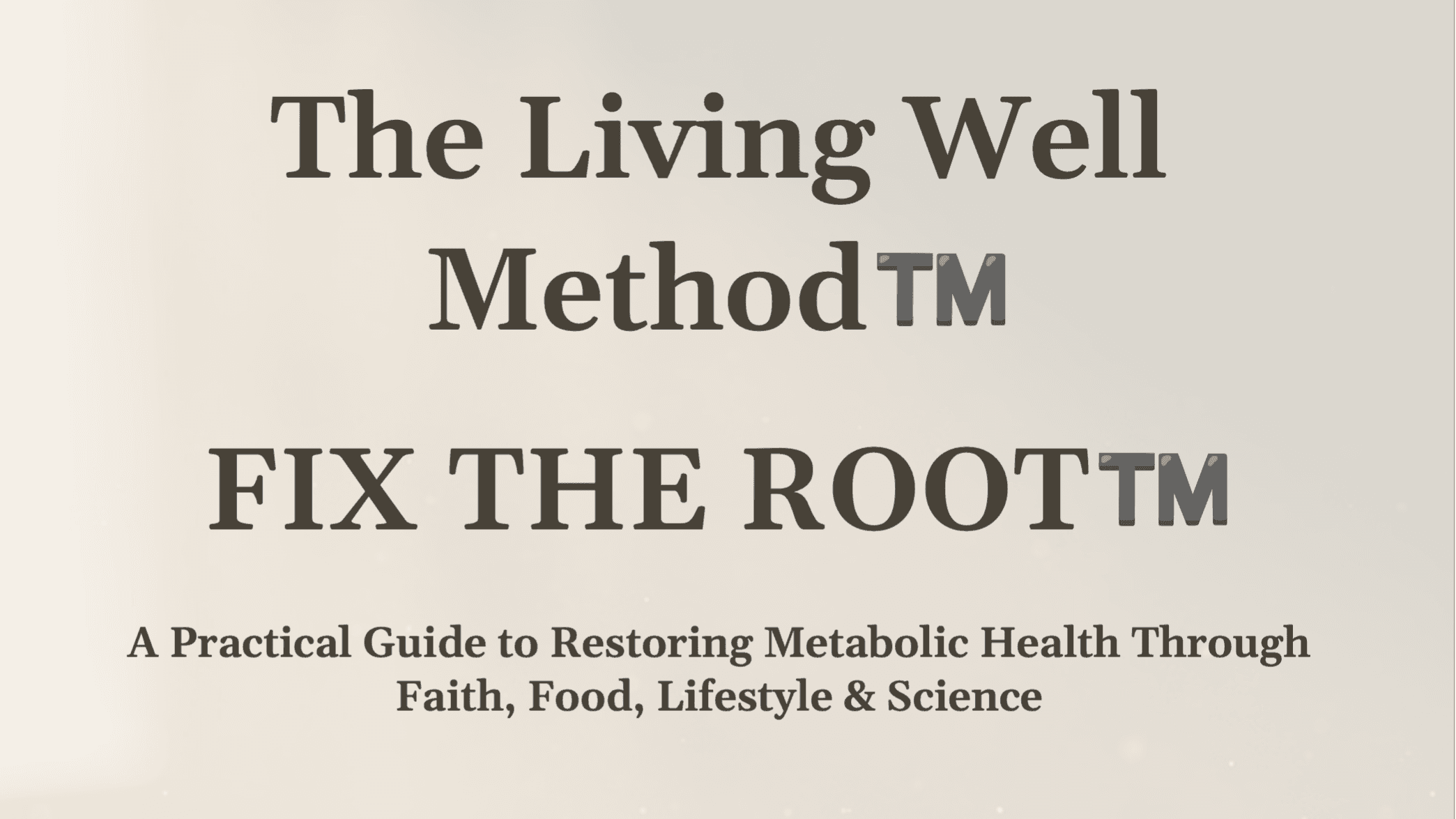 Fix The Root - Metabolic Guide to Better Health