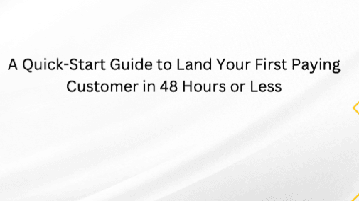 The 3 Step Formula To Get Your 1st Sale!