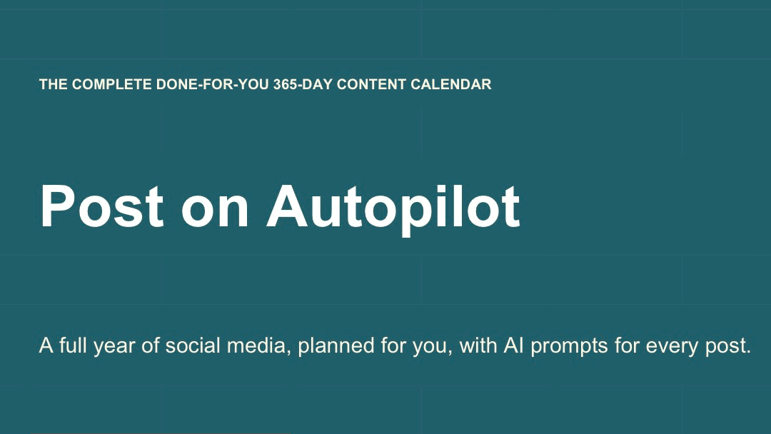 Grab the AI-Ready DFY 365 Day Content Calendar