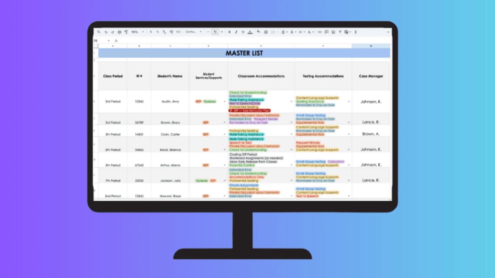 Updated IEP/504 Accommodation Tracker (Primary)