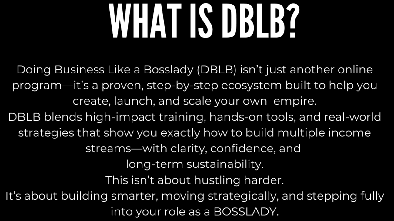 DBLB with RESELL RIGHTS! read below