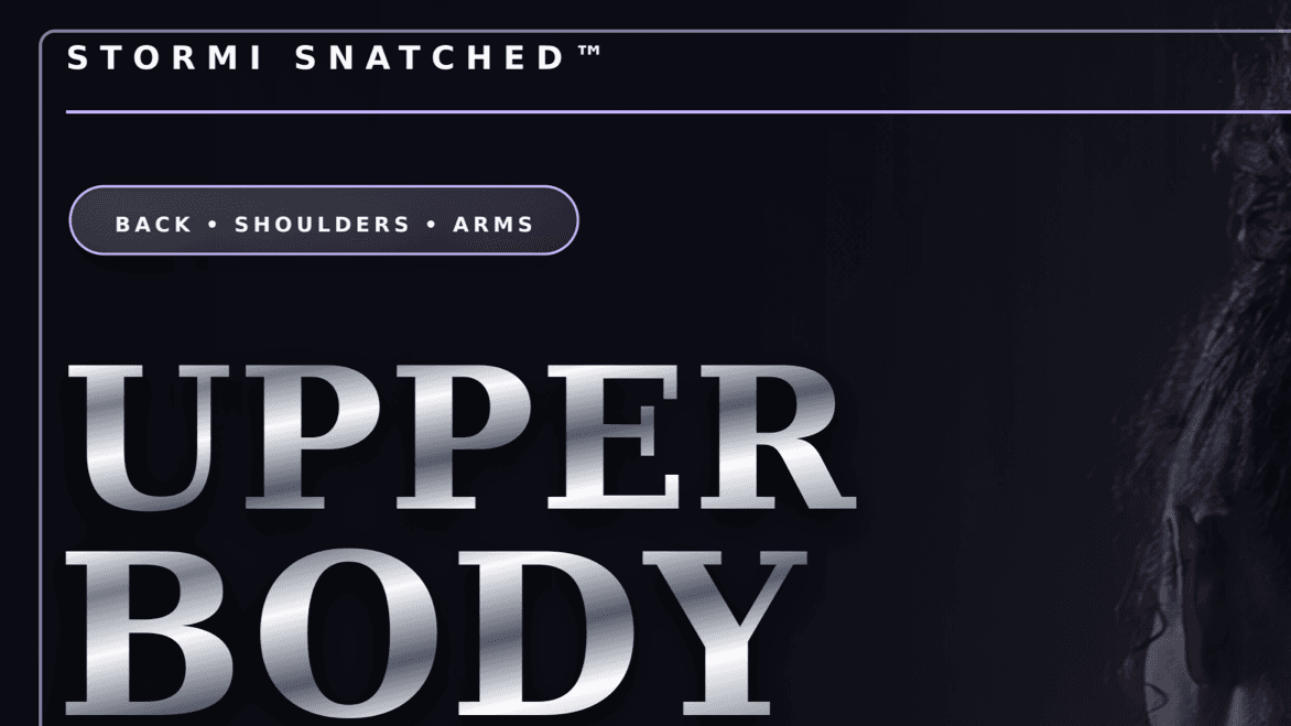 Stormi Snatched™ Upper Body Sculpt Guide