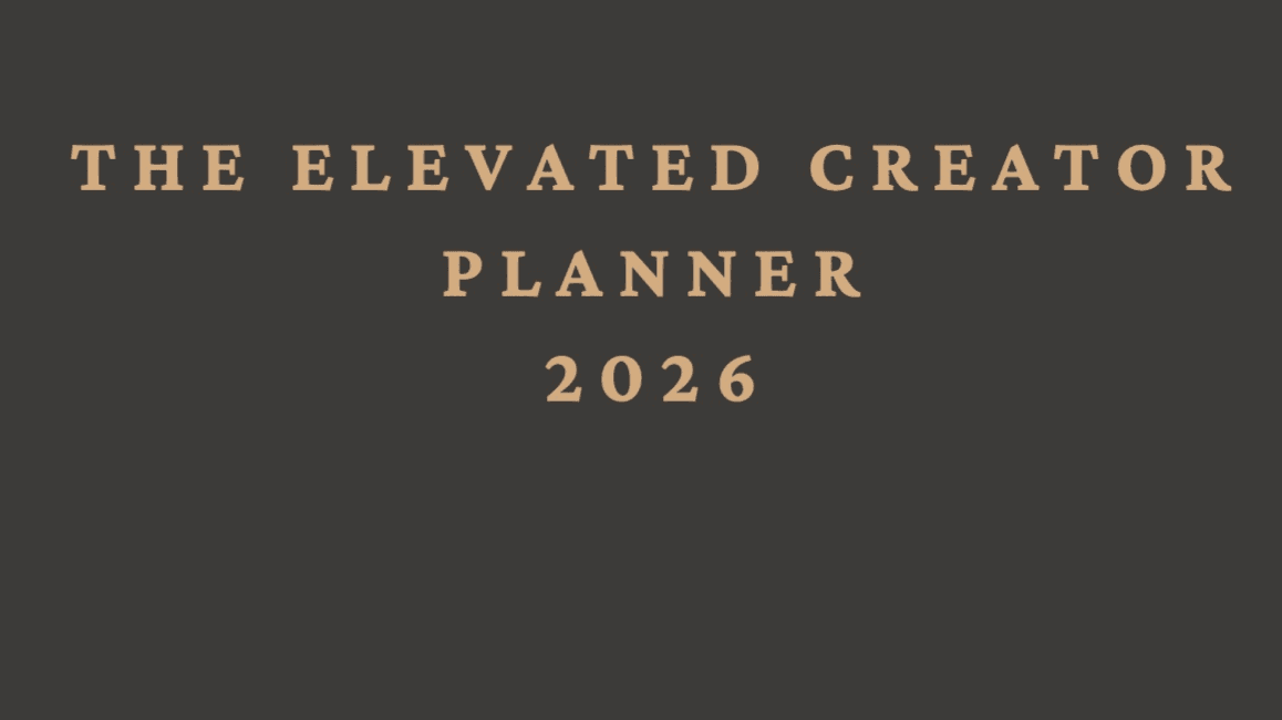 The Elevated Creator Planner 2026 (Digital)