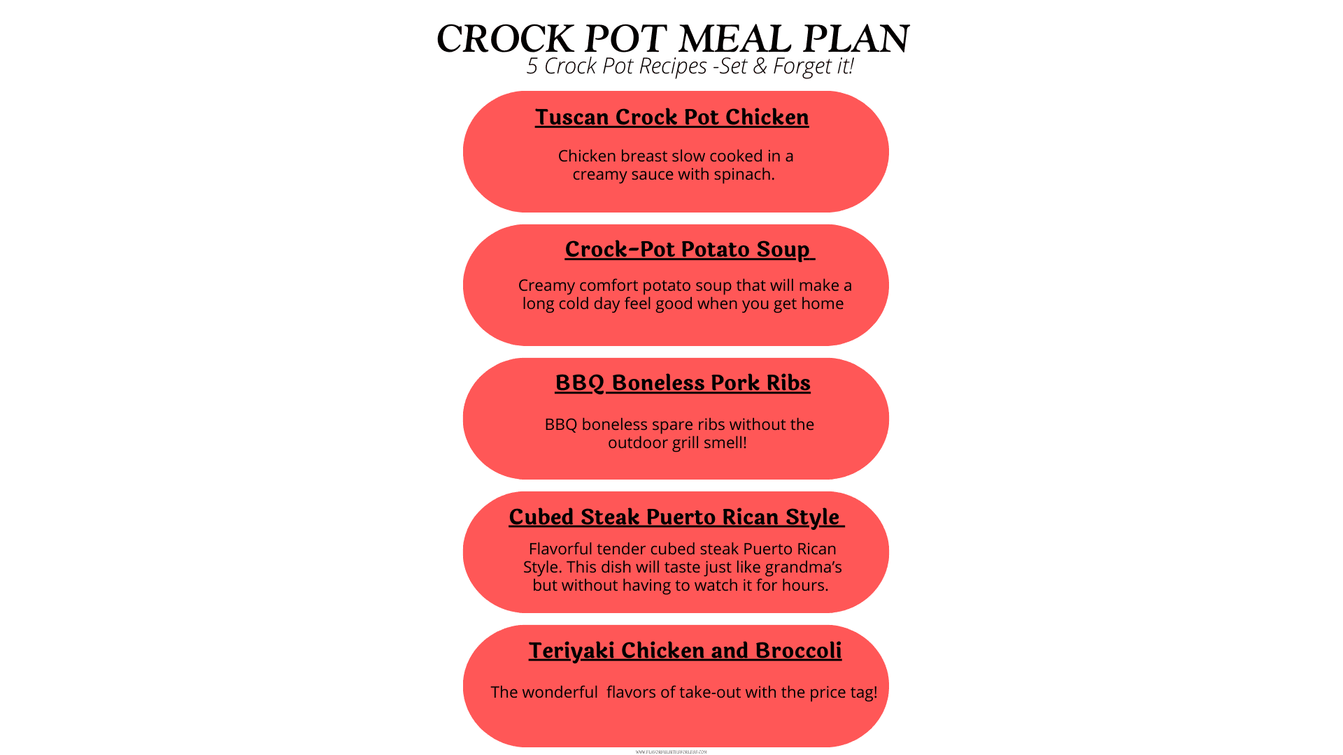 Easy Budget Friendly Crock Pot Dinners.