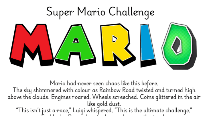 Mario Lesson- Year 5/6