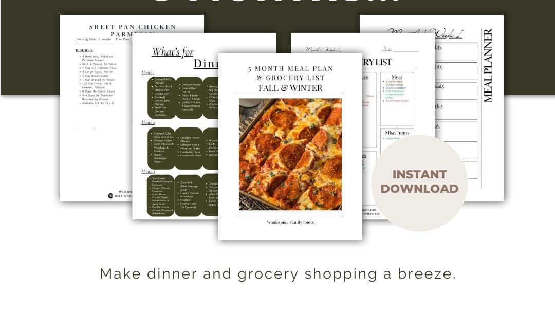 Fall & Winter 5 Month Meal Plan