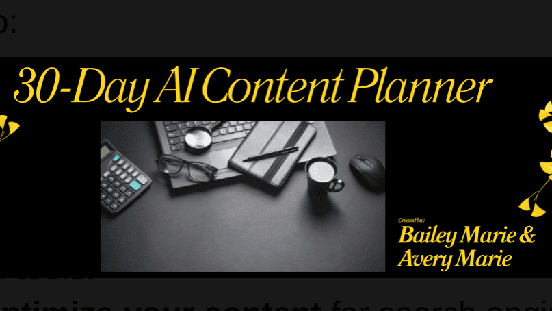 30-Day Content Planner