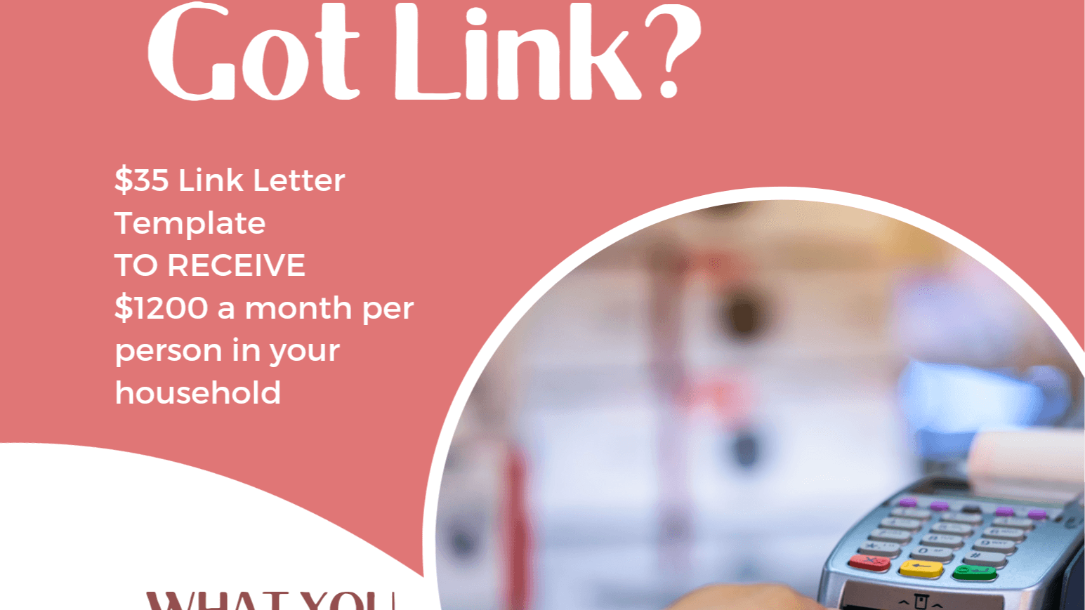 Food stamp letter to receive link for your family