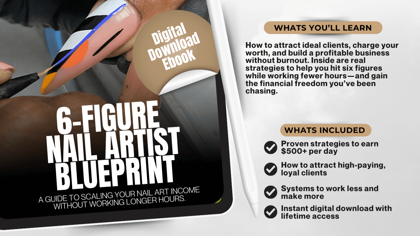 6 Figure Nail Artist Blue Print