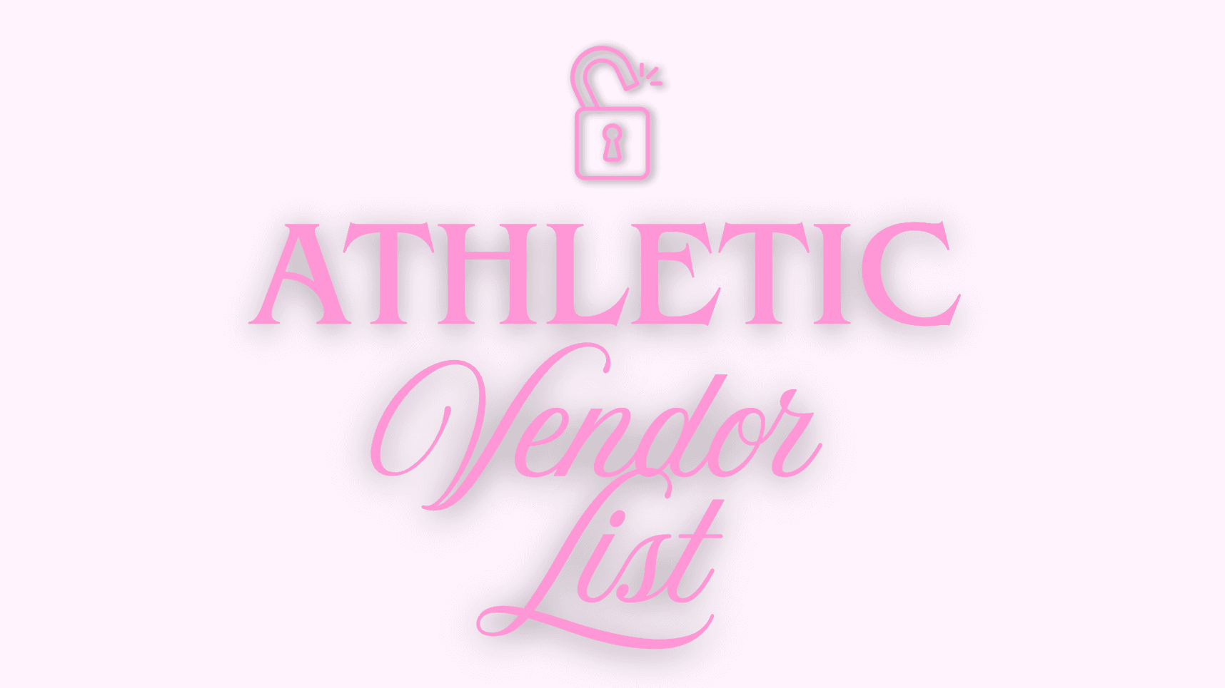 ATHLETIC VENDORS LIST
