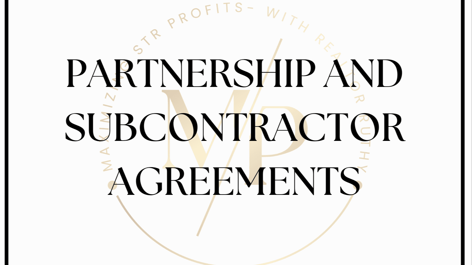 Partnership and Subcontractor Agreement Bundle