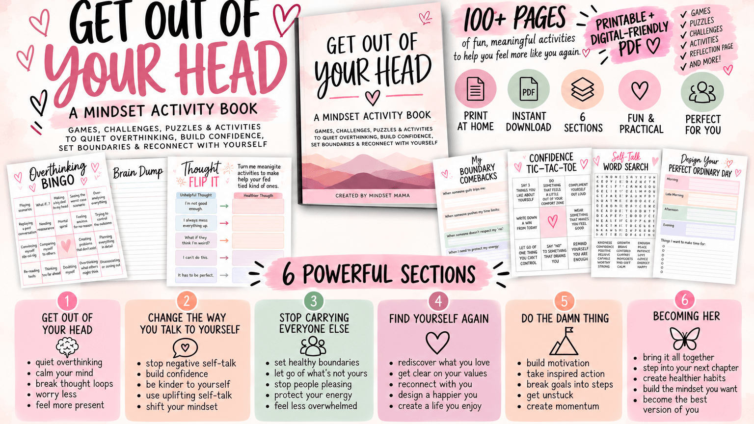 💗 Mindset Work Made Fun! — Activity Book