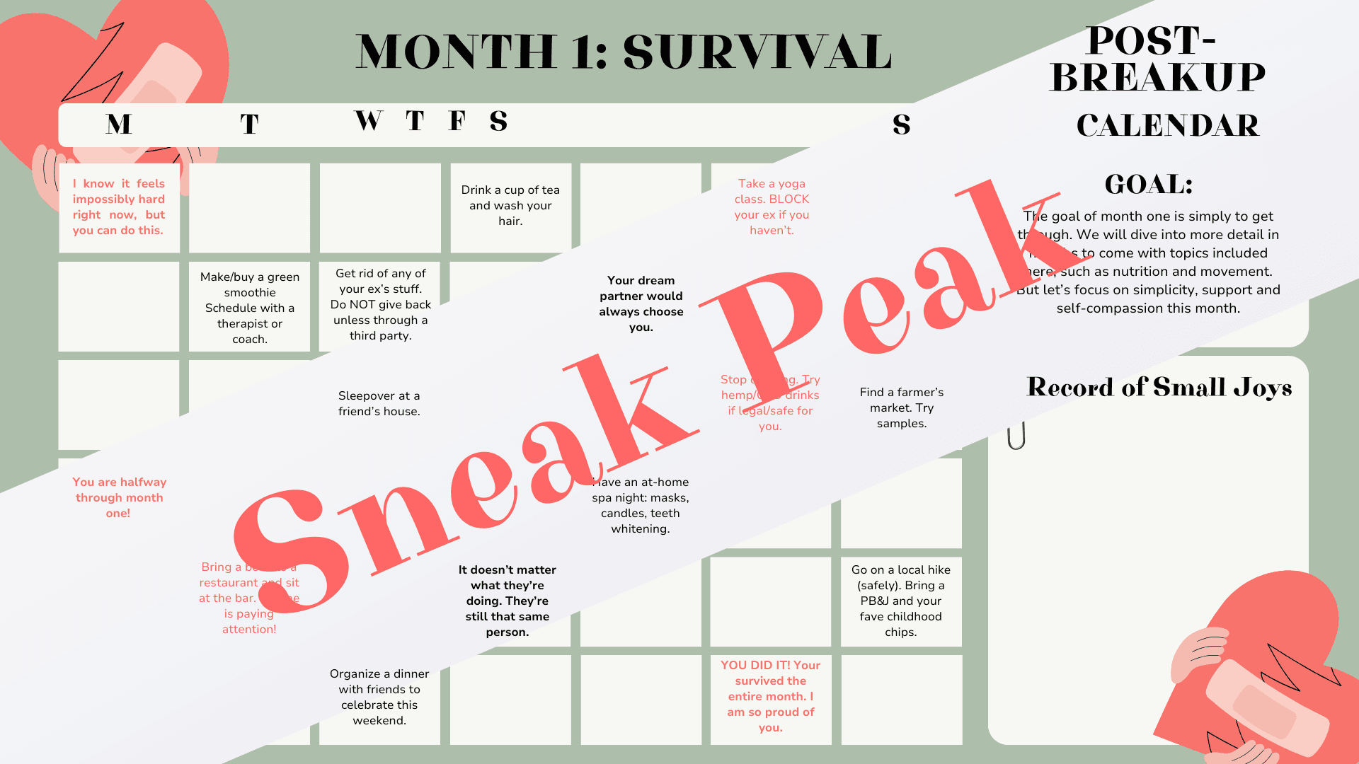 Break Up AND Glow Up With This Editable Calendar!
