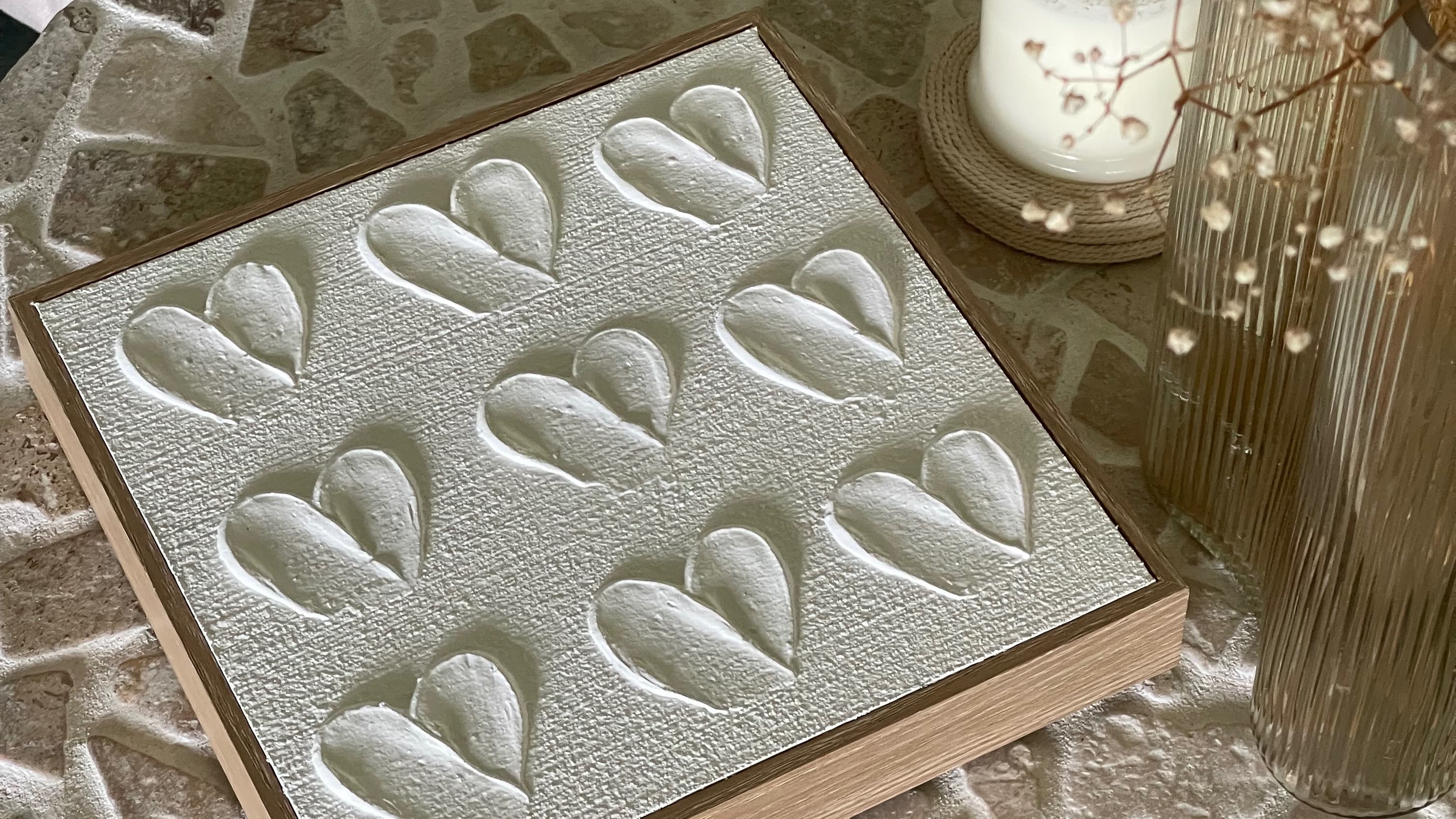 Plaster Art Hearts Tutorial