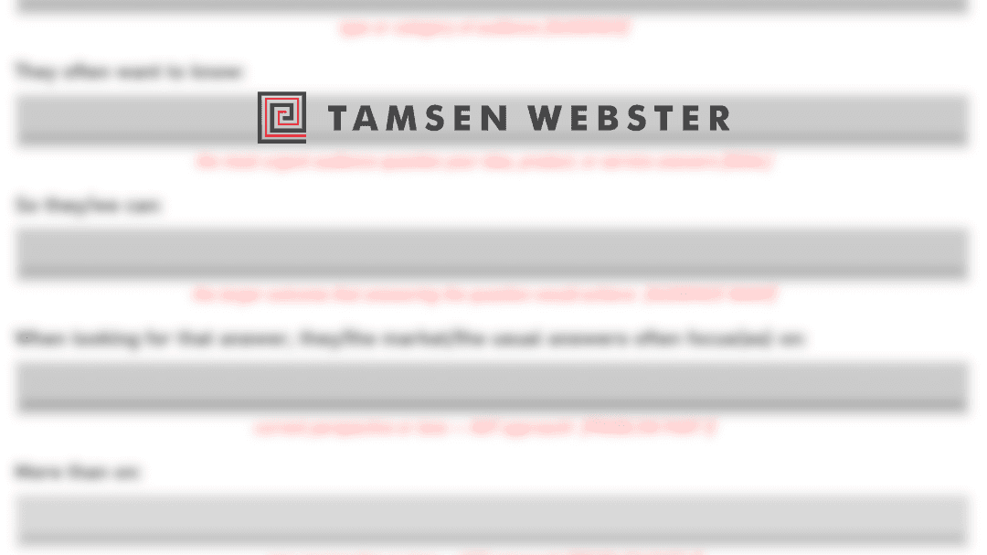 The Conversational Case™ Worksheet
