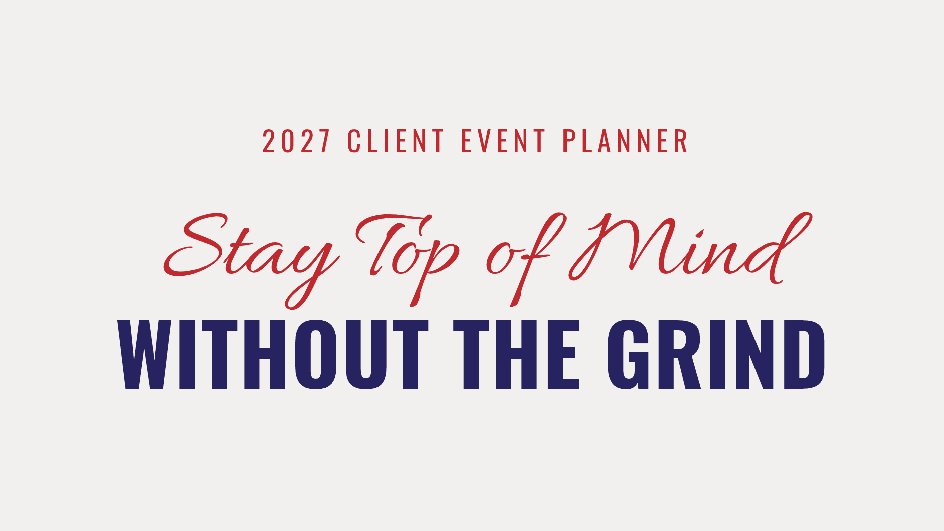 2027 Client Event Planner