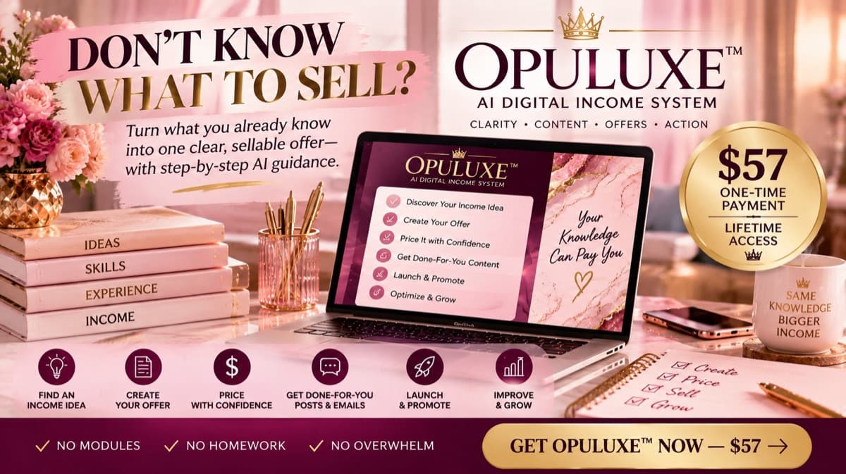 Opuluxe™ AI Offer & Income Coach