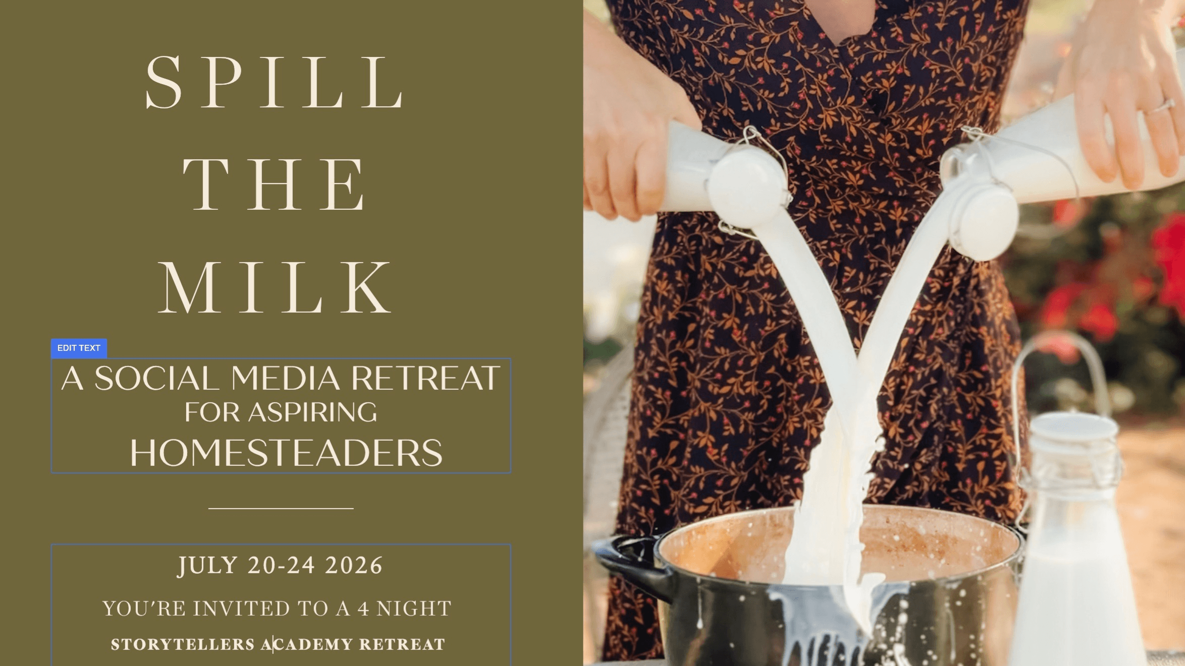 Spill The Milk: A Social Media Retreat