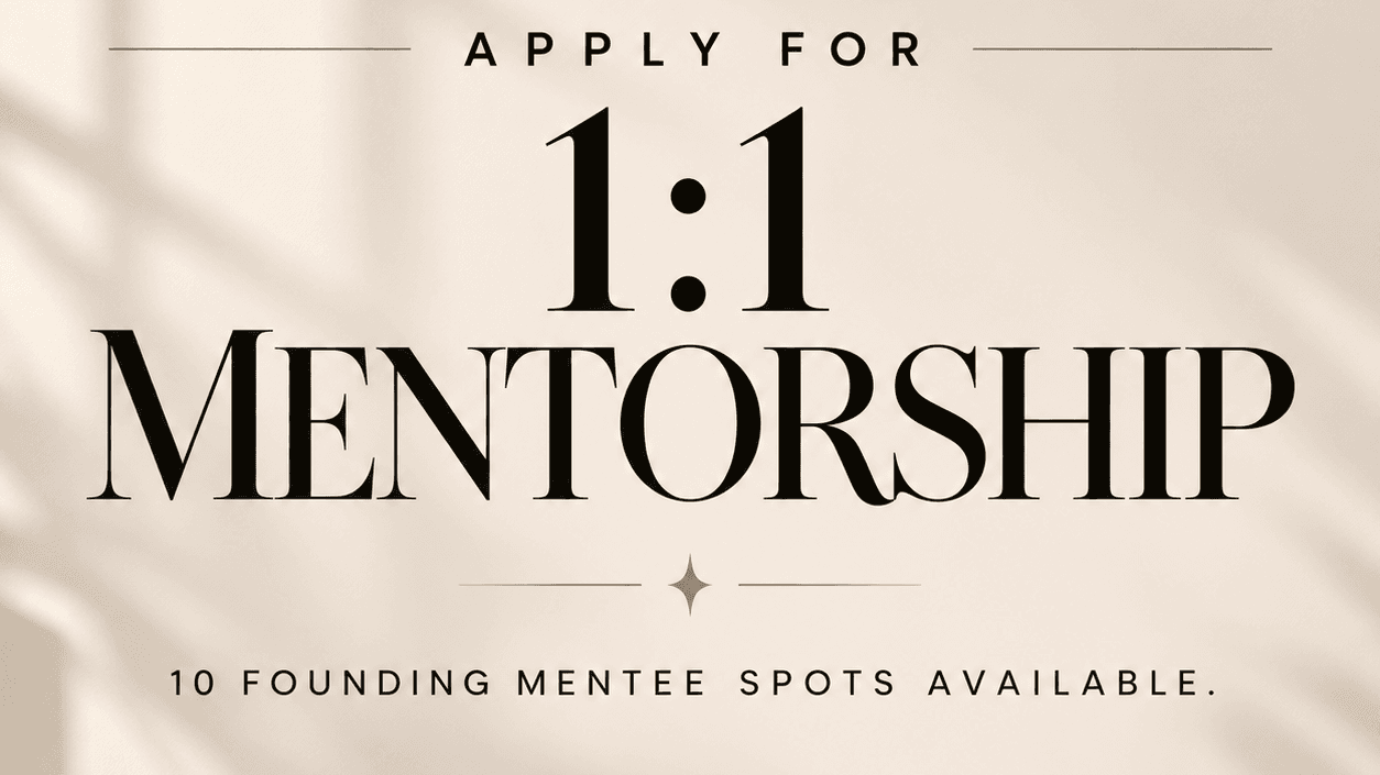 Reserve Your 1 on 1 Mentorship Spot