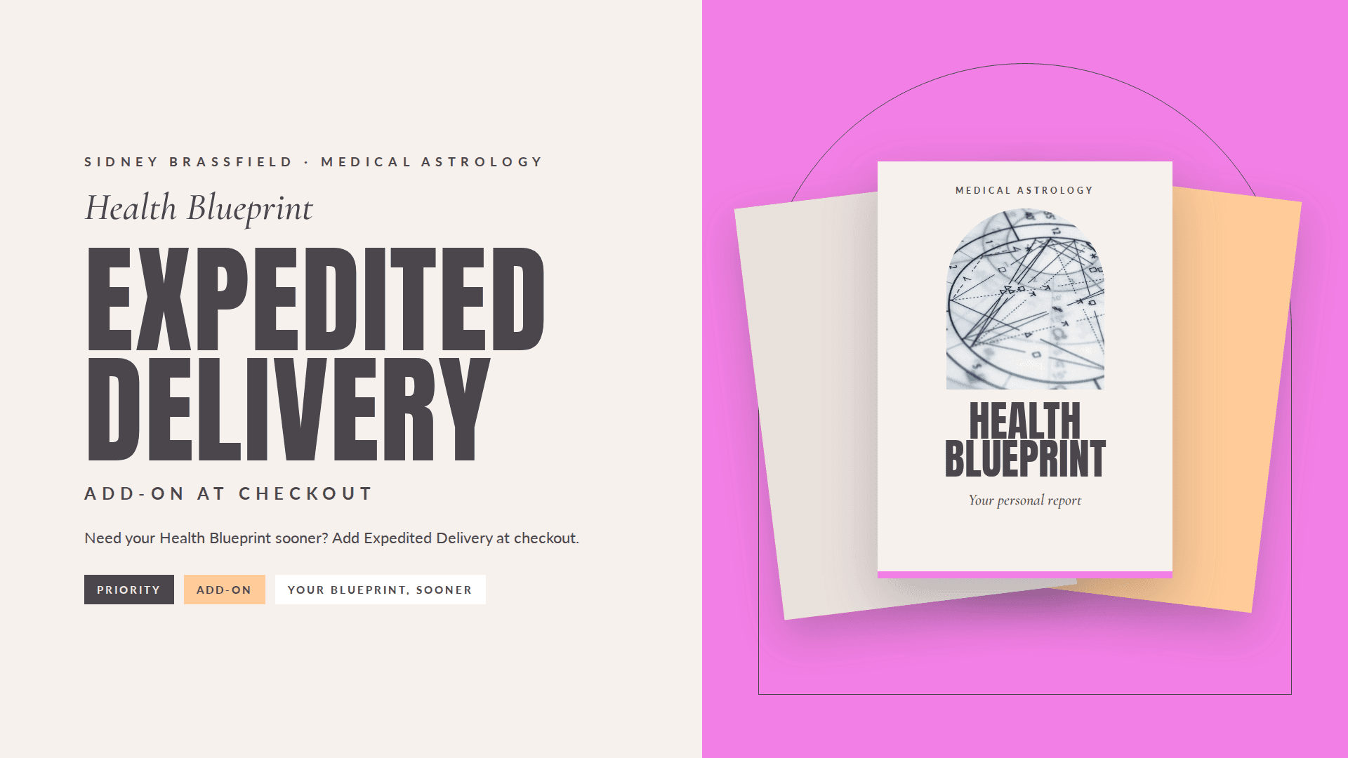 Expedited Health Blueprint Report Delivery