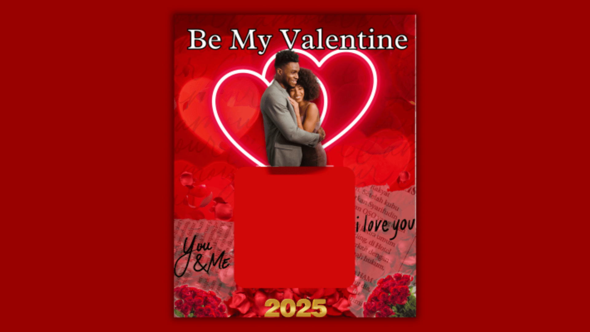 "Be My Valentine" Jumbo Template