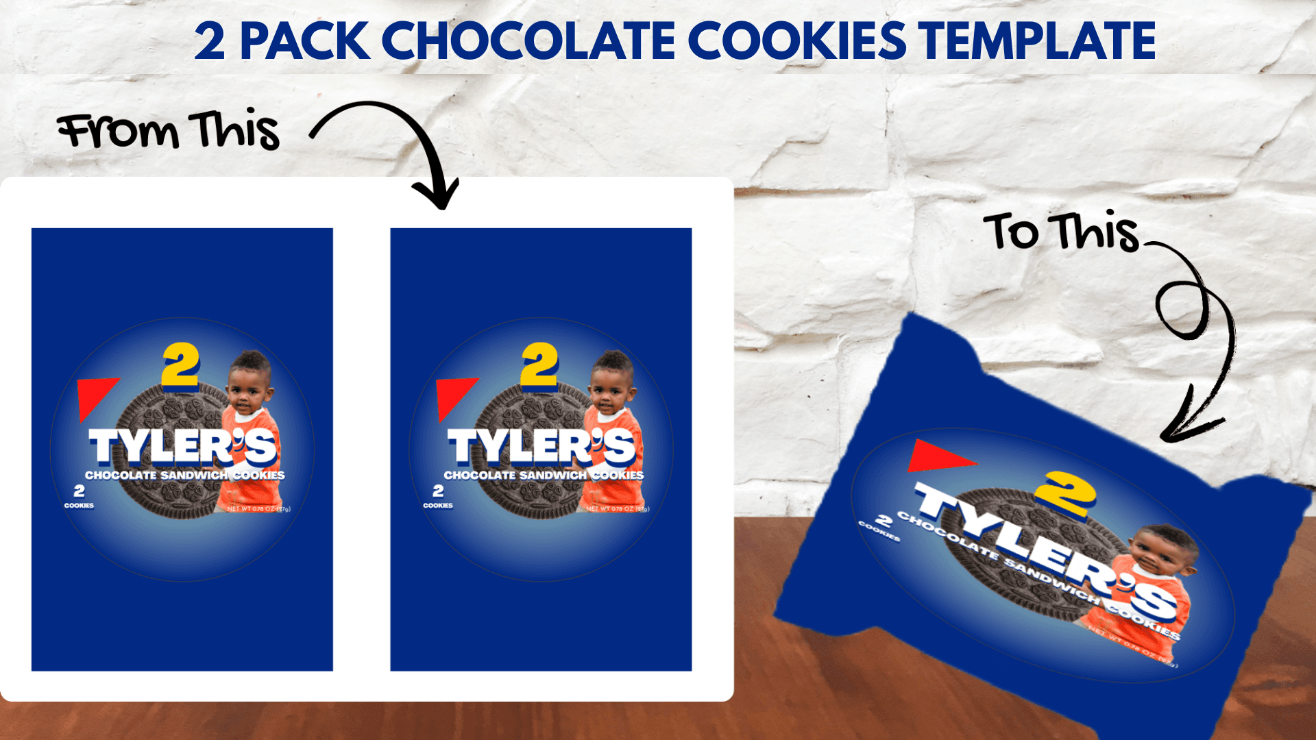 2 Pack Cookie Canva Template
